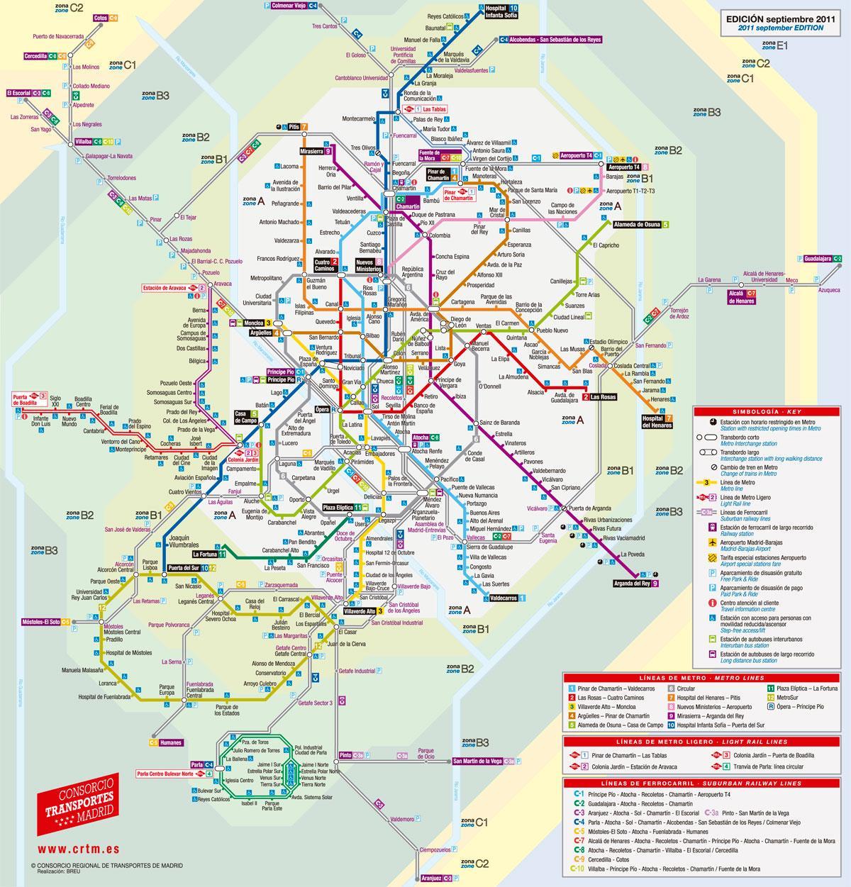 kartta Madrid raitiovaunu
