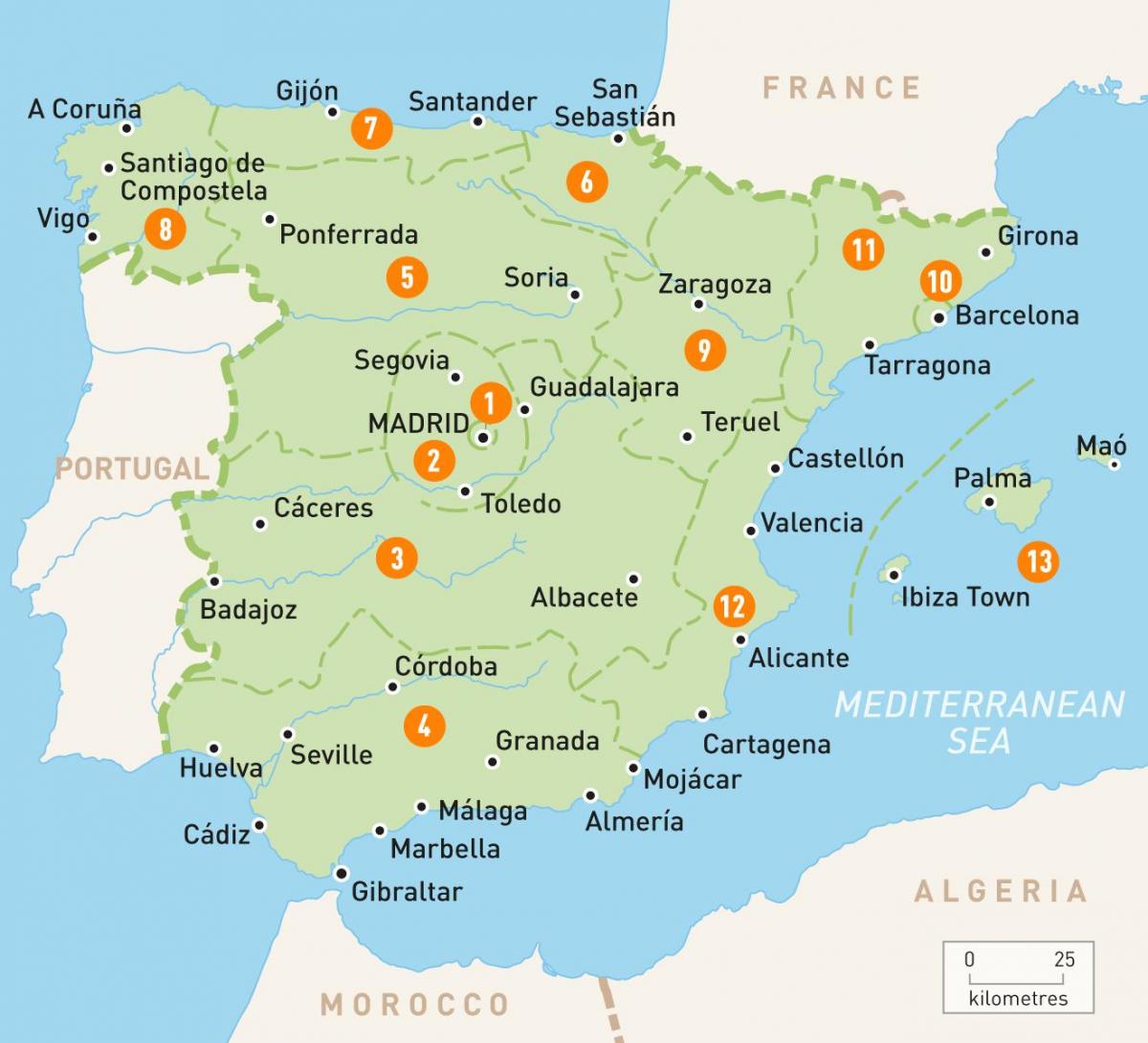 kartta Madrid-alue