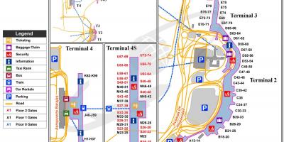 Madridin kansainvälinen lentokenttä kartta