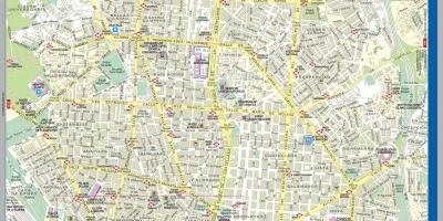 Street kartta Madridin keskusta