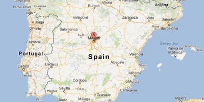 Kartta Espanja osoittaa Madrid