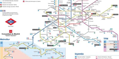 Madrid metro station kartta