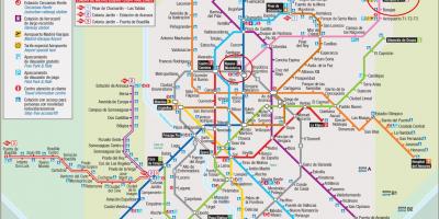 Madrid metro kartta lentokenttä
