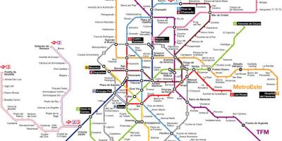 Metro de Madrid kartta