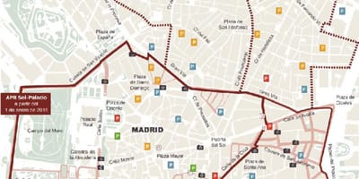 Kartta Madrid pysäköinti