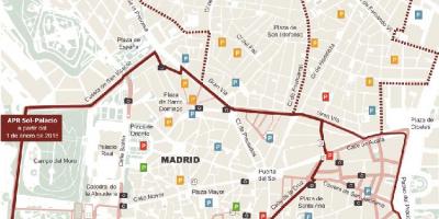 Kartta Madrid pysäköinti