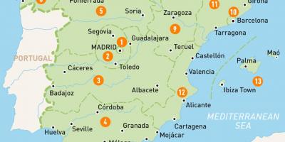 Kartta Madrid-alue