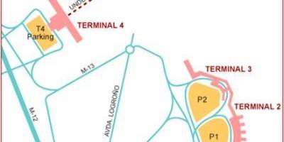 Madrid lentokenttä terminaali kartta